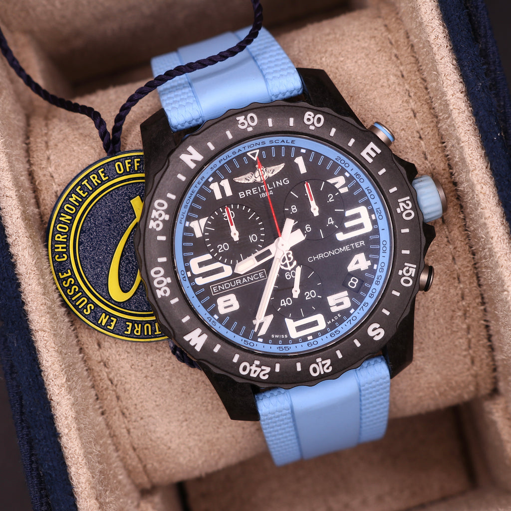 New Shape Breitling Endurance Pro - Baby Blue - Warranty28 - Full Set - PX