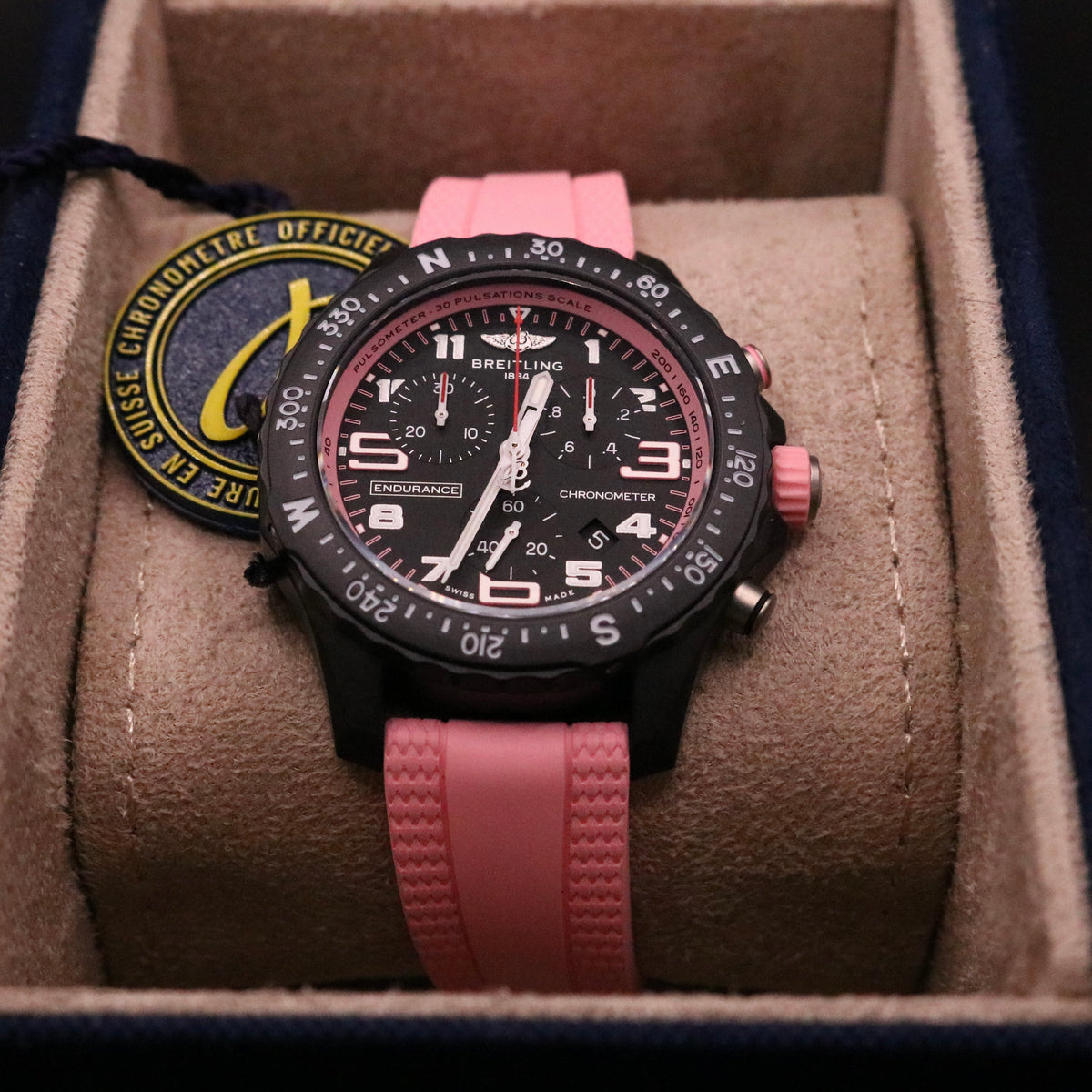 BRAND NEW Breitling Endurance Pro Pink 38mm X83310 - Full set - Mint - PX Avail