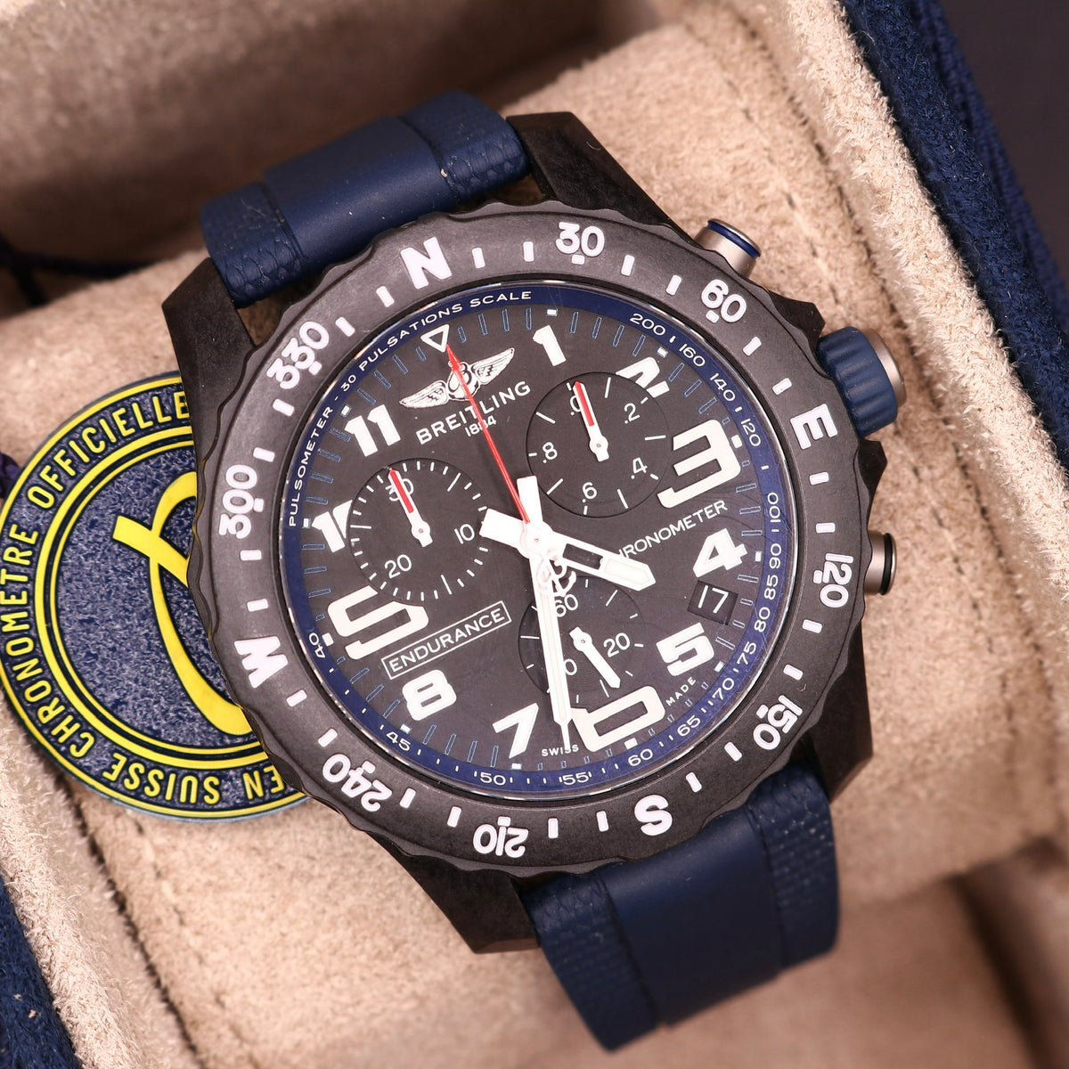 2025 BREITLING Endurance Pro Navy Blue Full Set - Warranty27 - PX Available