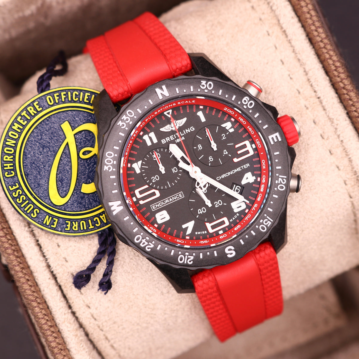 BRAND NEW Breitling Endurance Pro Red 38mm X83310 - Full set - Mint - PX Available