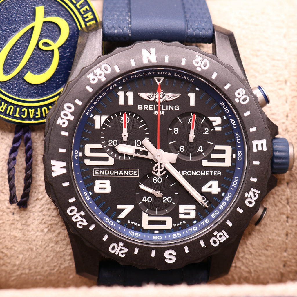 2025 BREITLING Endurance Pro Navy Blue Full Set - Warranty27 - PX Available