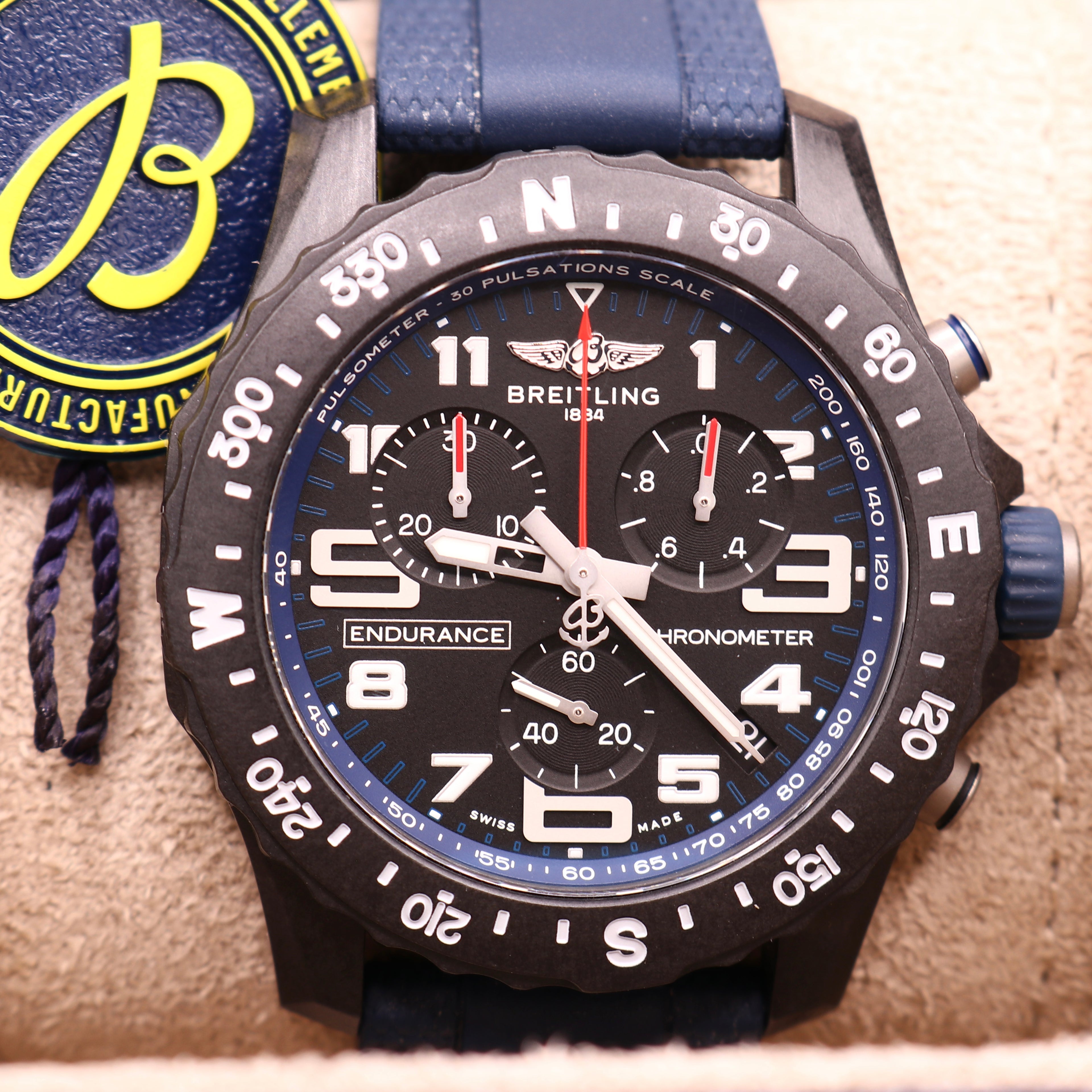 2025 BREITLING Endurance Pro Navy Blue Full Set - Warranty27 - PX Available