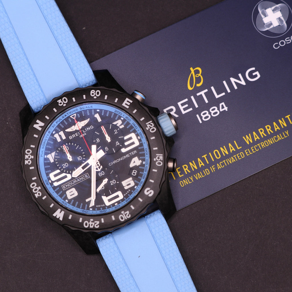 New Shape Breitling Endurance Pro - Baby Blue - Warranty28 - Full Set - PX
