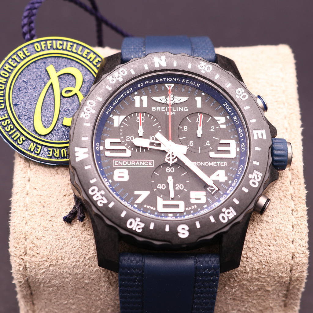 2025 BREITLING Endurance Pro Navy Blue Full Set - Warranty27 - PX Available