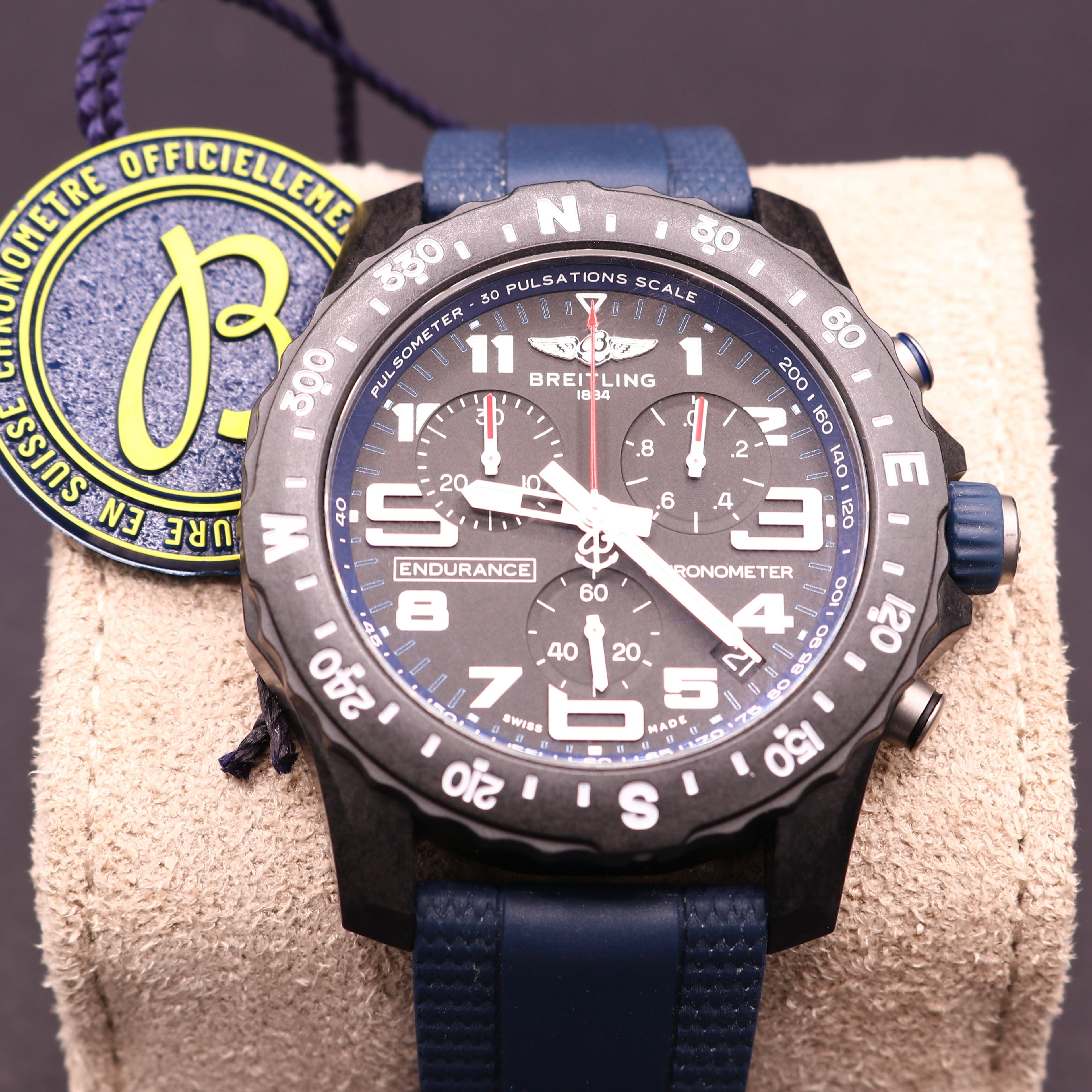 2025 BREITLING Endurance Pro Navy Blue Full Set - Warranty27 - PX Available