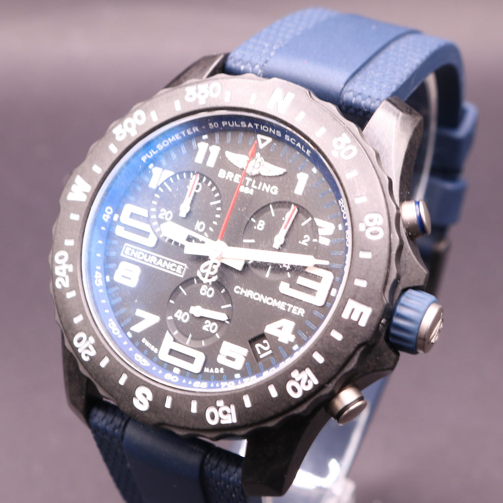 2025 BREITLING Endurance Pro Navy Blue Full Set - Warranty27 - PX Available
