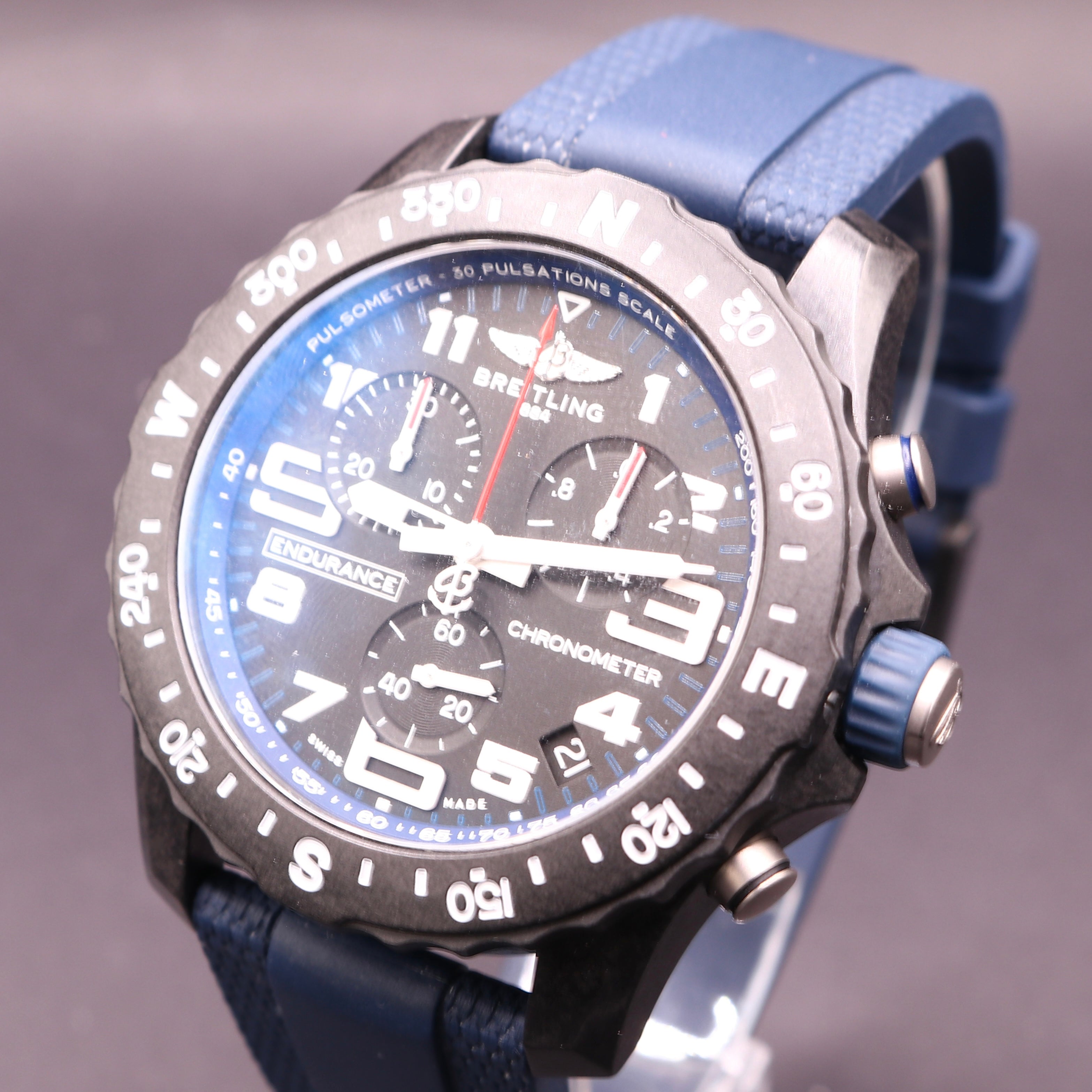 2025 BREITLING Endurance Pro Navy Blue Full Set - Warranty27 - PX Available