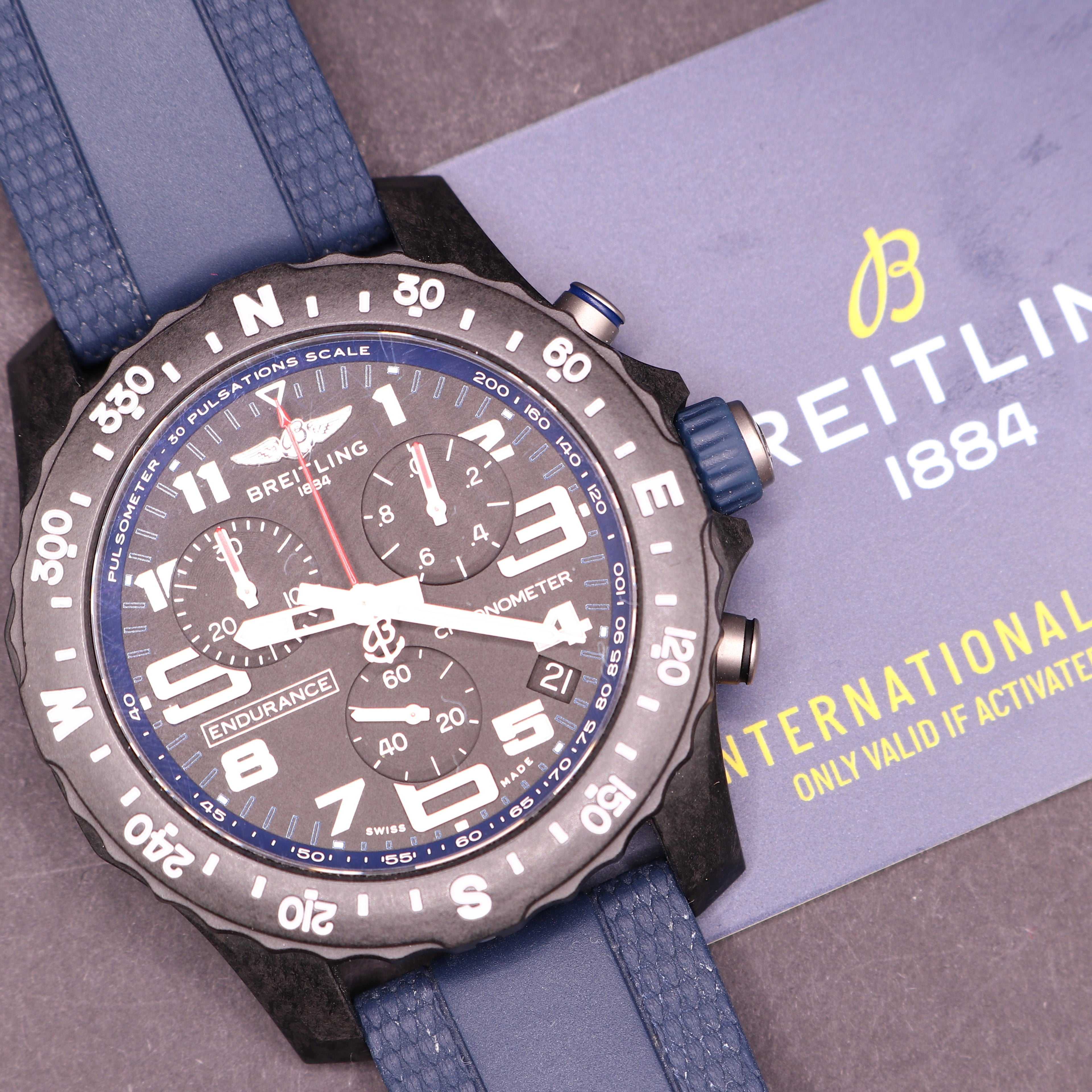2025 BREITLING Endurance Pro Navy Blue Full Set - Warranty27 - PX Available