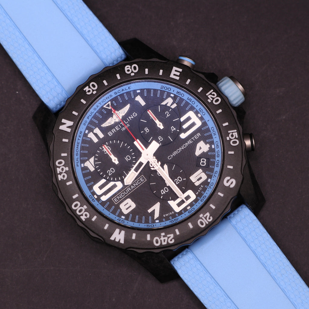 New Shape Breitling Endurance Pro - Baby Blue - Warranty28 - Full Set - PX