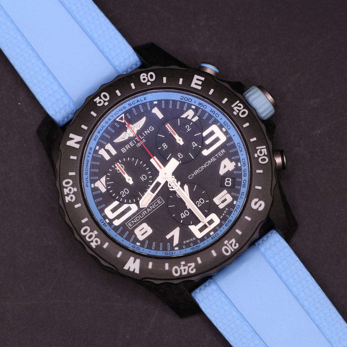 New Shape Breitling Endurance Pro - Baby Blue - Warranty28 - Full Set - PX