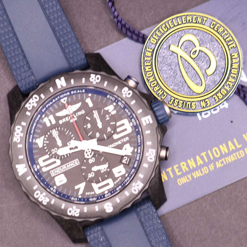 2025 BREITLING Endurance Pro Navy Blue Full Set - Warranty27 - PX Available