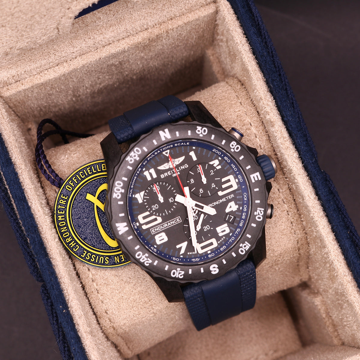 2025 BREITLING Endurance Pro Navy Blue Full Set - Warranty27 - PX Available