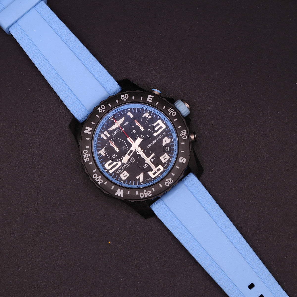 New Shape Breitling Endurance Pro - Baby Blue - Warranty28 - Full Set - PX