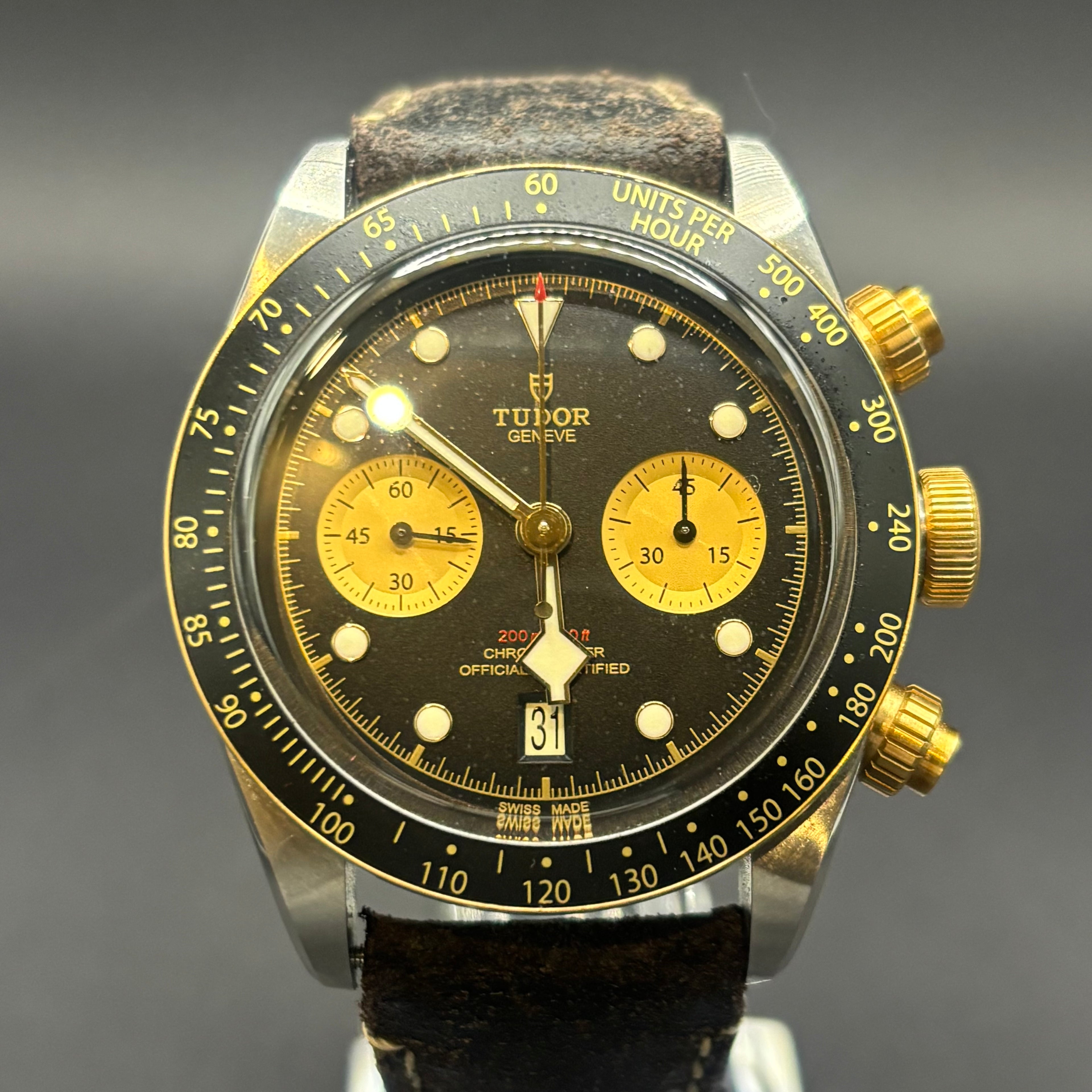 Tudor Black Bay Chrono S&G 79363N Black with box and papers