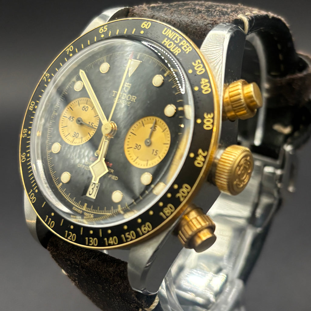 Tudor Black Bay Chrono S&G 79363N Black with box and papers