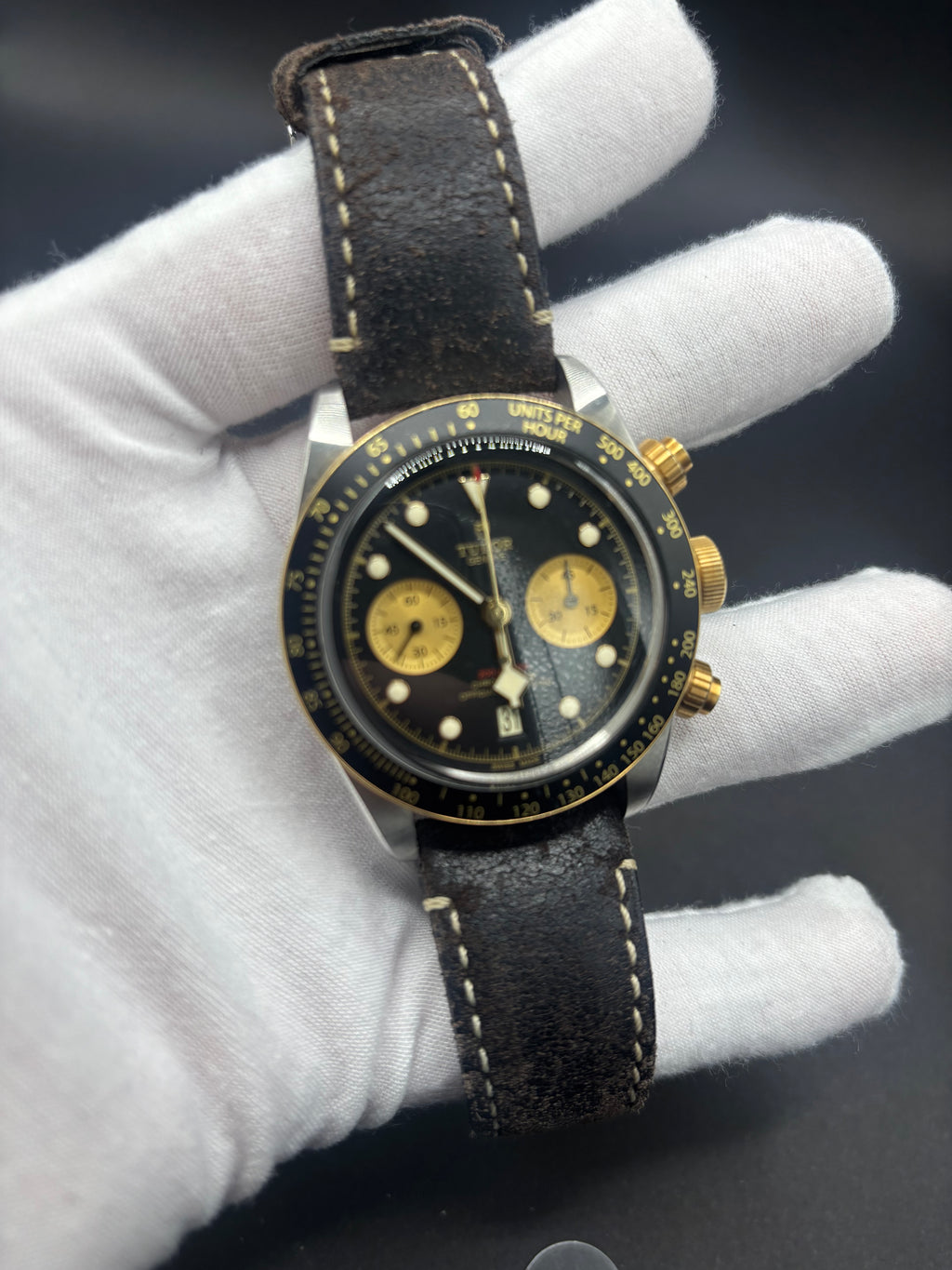 Tudor Black Bay Chrono S&G 79363N Black with box and papers