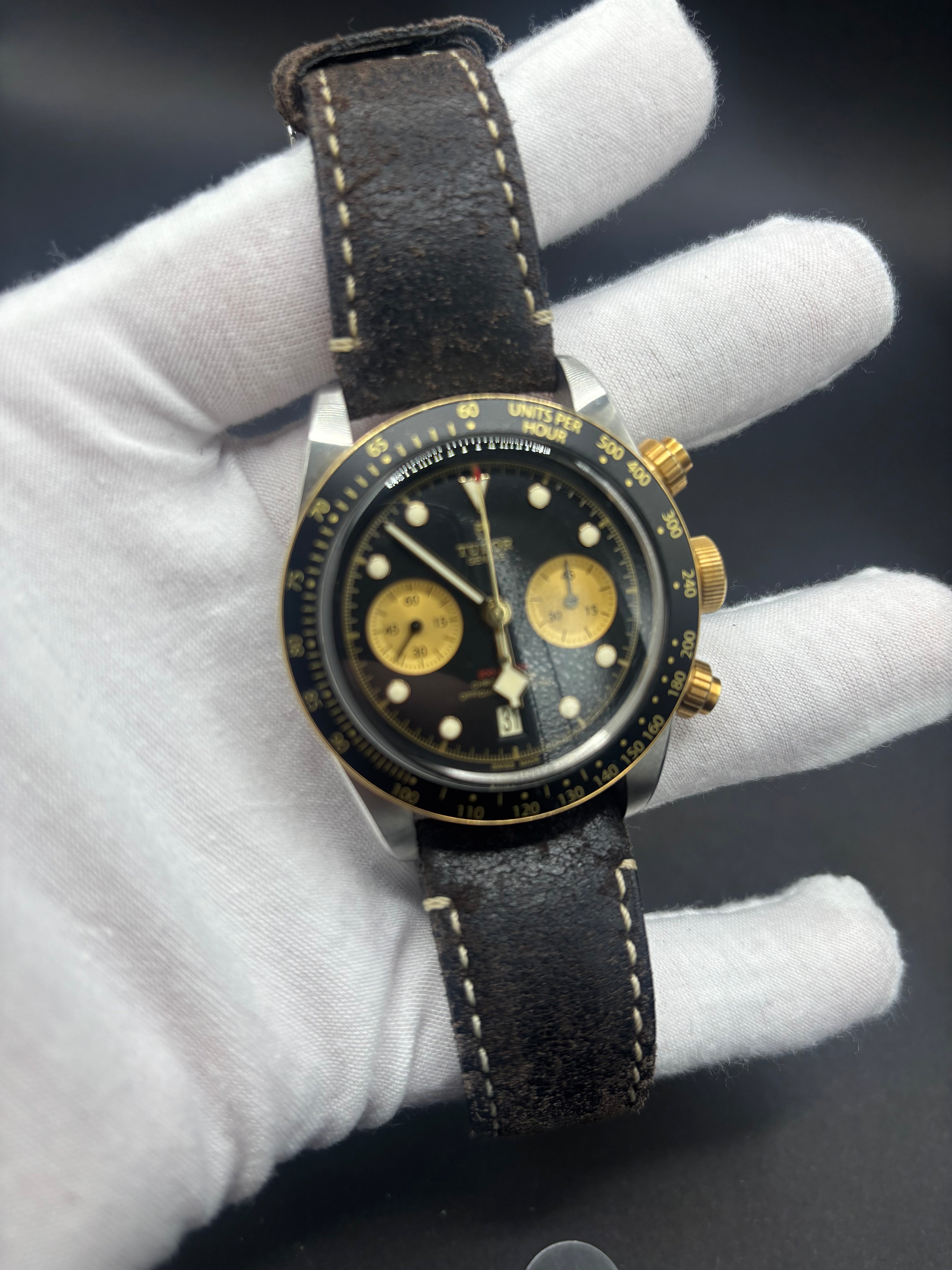 Tudor Black Bay Chrono S&G 79363N Black with box and papers