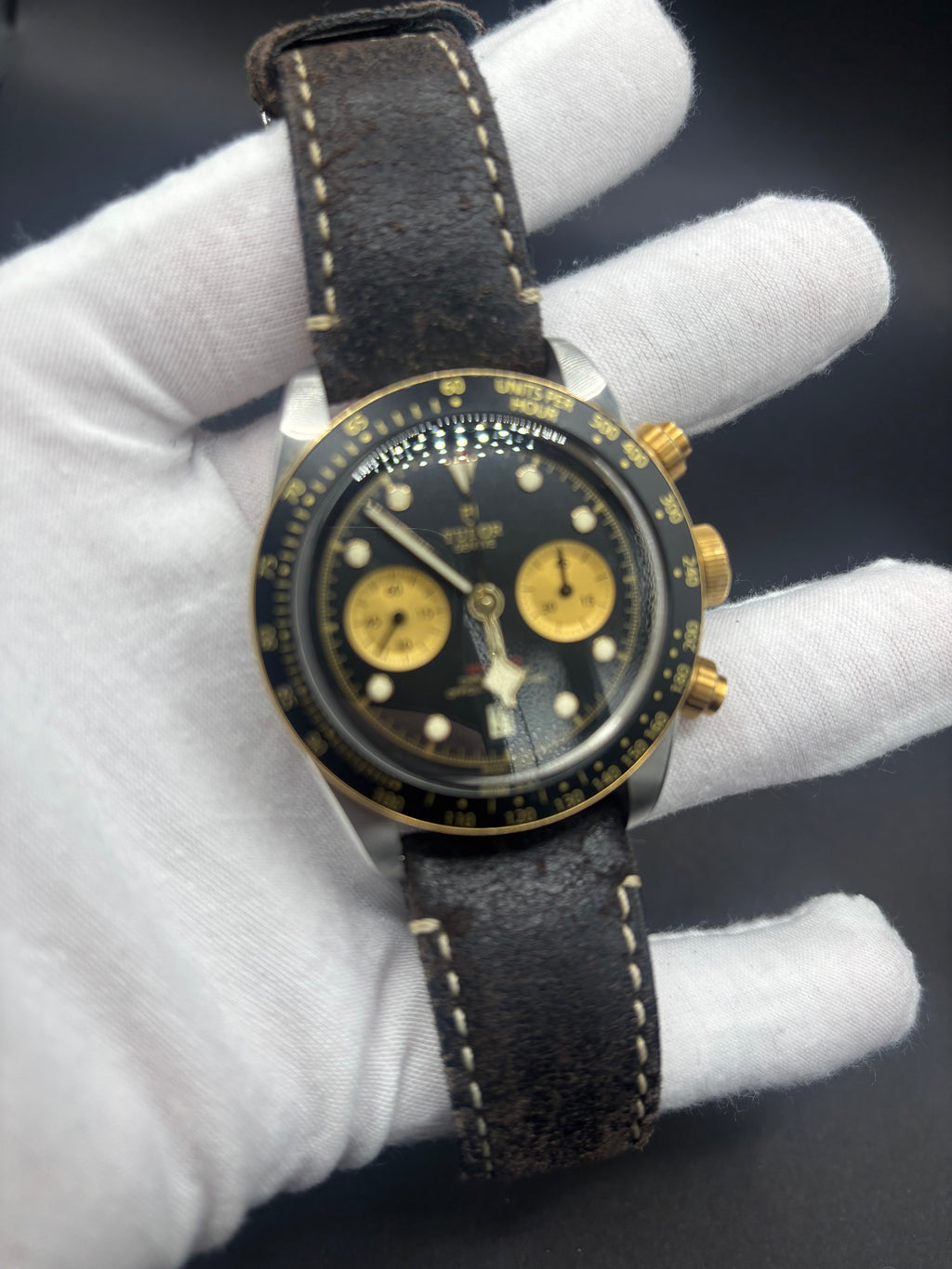 Tudor Black Bay Chrono S&G 79363N Black with box and papers
